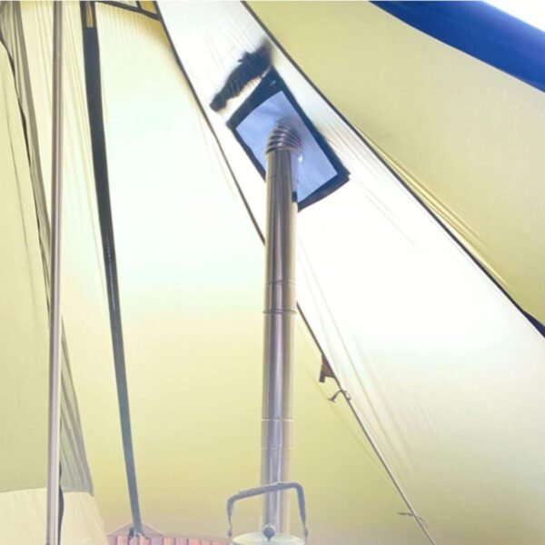 Durable Stainless Steel Tent Stove Chimney Pipe Kit Single Wall, Chimney Spark Arrestor, Fireplace Chimney Rain Caps,2.36 Inch/6cm Diameter Chimney Pipes,Camping Stove Accessories