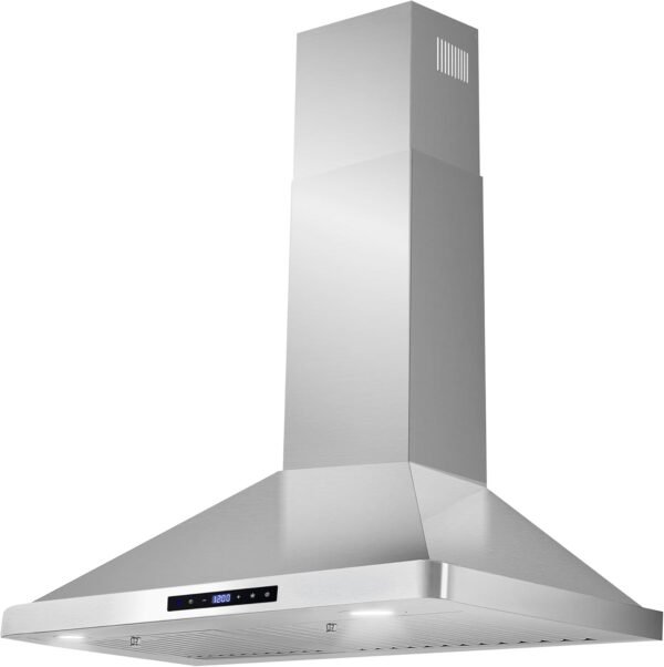 COSMO COS-63175S 30 in. Vista Collection 380 CFM Ducted Wall Mount Range Hood, Touch Controls, LED Lights, Stainless Steel