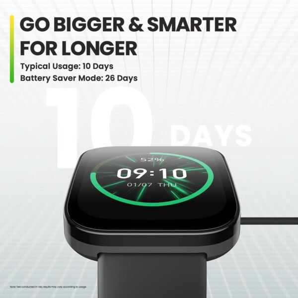 Amazfit Bip 5 Smart Watch 46mm, GPS, Amazon Alexa Built-in, Bluetooth Calling, 10-Day Battery, Heart-Rate & VO2 Max, Sleep Health Monitoring, AI Fitness Tracker App, for Android & iPhone, Black