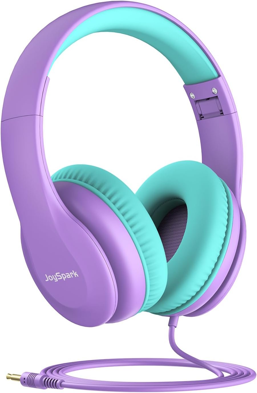 Wired Headphones for Kids, 85dB Volume Limit Toddler Headphones, 3.5mm Kids Headphones with Cord, Adjustable, Stereo Sound Foldable Kids Headphones for School-Purple