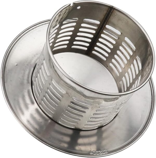 Semetall Round Chimney Cap,4 Inch Cone Top Chimney Cap,304 Stainless Steel Chimney Cover,Stove Pipe Chimney Cap, Silver