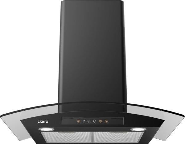 CIARRA Black Range Hood 30 inch with Soft Touch Control 450 CFM Stove Vent Hood for Kitchen with 3 Speed Exhaust Fan Auto Shut Off Function CAB75502