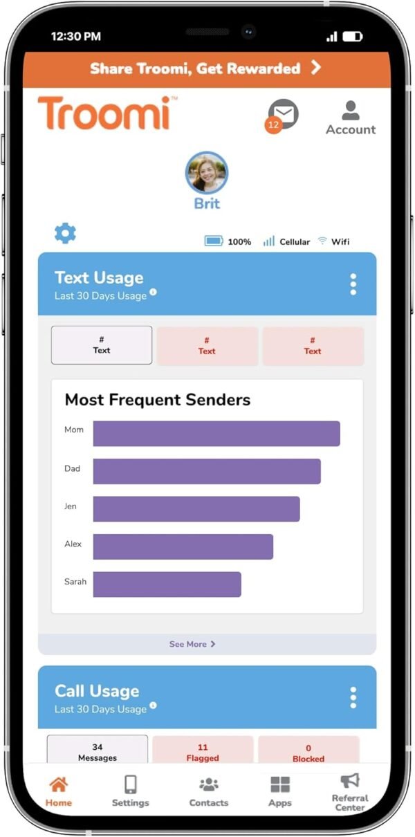 Kids Phone, Parental Controls, Live Dashboard w/Text and Image Transparency, GPS Tracking, Content Filtering. 10,000+ Apps, No Contract, Samsung A15 Smartphone (Typically $199.95)