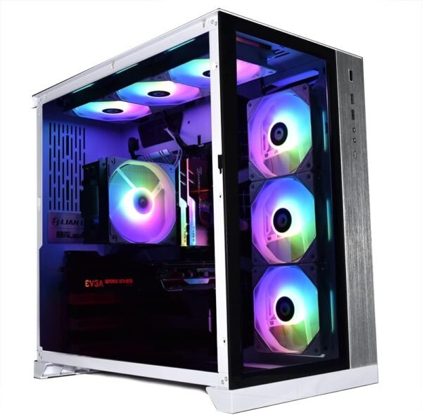 ID-COOLING SE-214-XT ARGB White CPU Cooler 4 Heatpipes CPU Air Cooler ARGB Light Sync with Motherboard(5V 3-PIN Connector) CPU Fan for Intel/AMD, LGA 1700 Compatible for Desktop