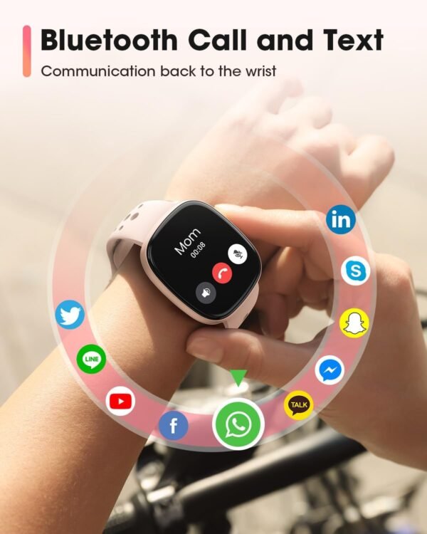 Smart Watches for Women Men with Call: Fitness Trackers with 24-Hour Heart Rate SpO2 Sleep Monitor 5ATM Waterproof 120+ Sport Mode Watches for Women gift Compatible with iPhone Android Phones(3 Bands)