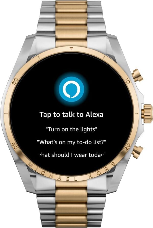 Michael Kors Men's or Women's Gen 6 44mm Touchscreen Smart Watch with Alexa Built-In, Fitness Tracker, Sleep Tracker, GPS, Music Control, Smartphone Notifications (Model: MKT5134V)