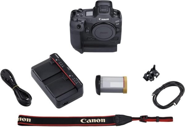 Canon EOS R3 Mirrorless Camera (Body Only), Full-Frame Camera, 6K 60p RAW, 4K 120p Video, 24.1 Megapixel CMOS Sensor, DIGIC X Image Processor, for Sports, Action, Black