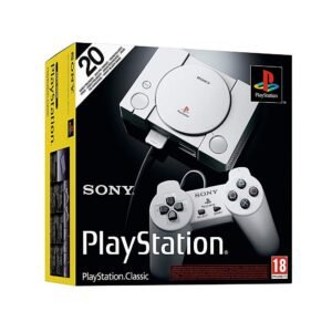 Sony Playstation Classic Console with 20 Playstation Games Pre-Installed Holiday Bundle, Includes Final Fantasy VII, Grand Theft Auto, Resident Evil Director's Cut and More