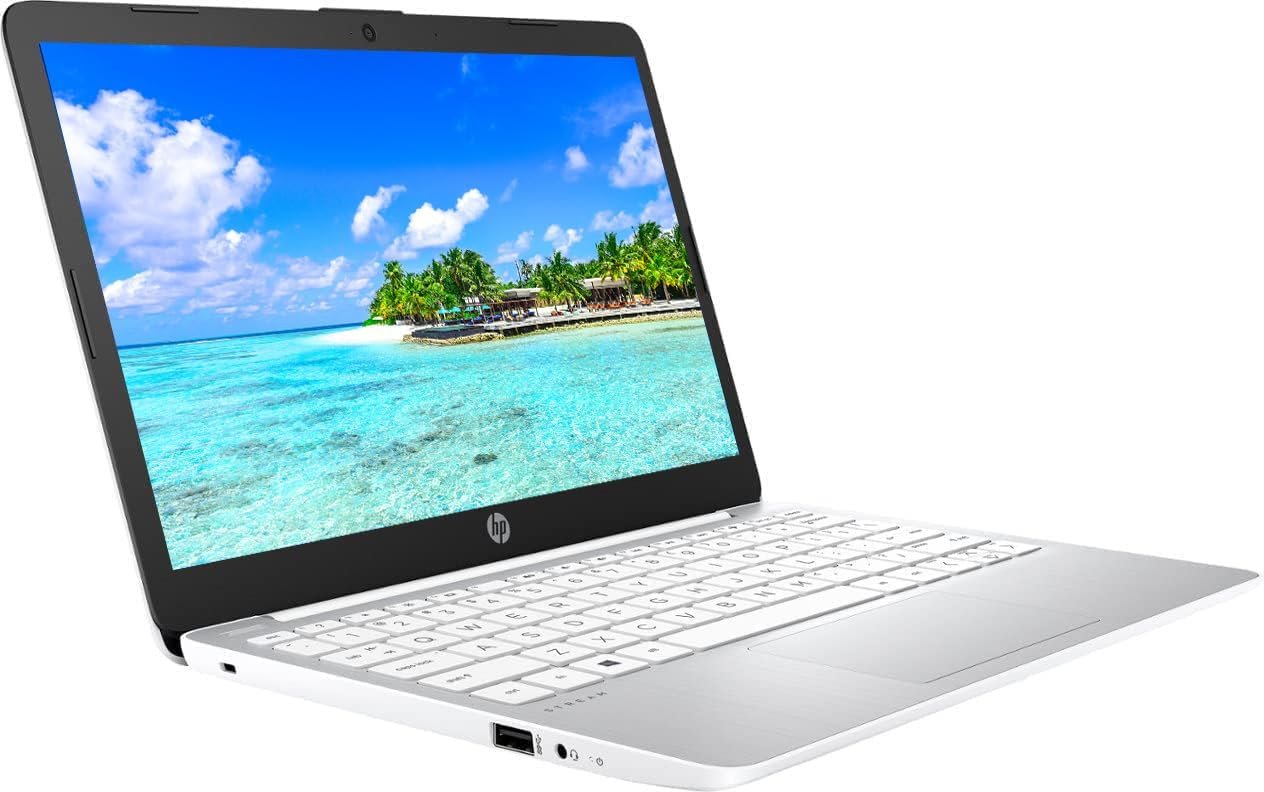 HP 2023 Lightweight 11" HD IPS Laptop, Intel Celeron N Processor Up to 2.58GHz, 4GB Ram, 64GB Storage, Super-Fast WiFi, HDMI, Webcam, Windows 11 OS, Cotton White (Renewed)