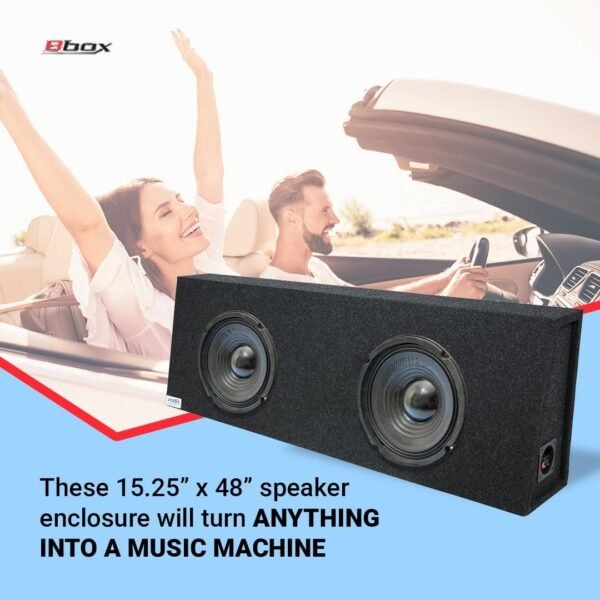 Bbox Dual Sealed 12 Inch Subwoofer Enclosure - Pro Series Dual Sealed Car Subwoofer Boxes & Enclosures - Premium Subwoofer Box Improves Audio Quality, Sound & Bass - Spring Terminals