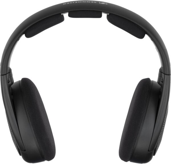 Sennheiser RS 120-W On-Ear Wireless Headphones for Crystal-clear TV Listening with 3 Sound Modes, Lightweight Design, Easy Volume Control, 60 m Range and Convenient Transmitter/Charger Combo - Black