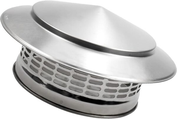 Cone Top Chimney Cap 8 Inch, RoundChimney Cover Cap Outside Roof Fireplace Screen Cover Exterior Stove Pipe Topper