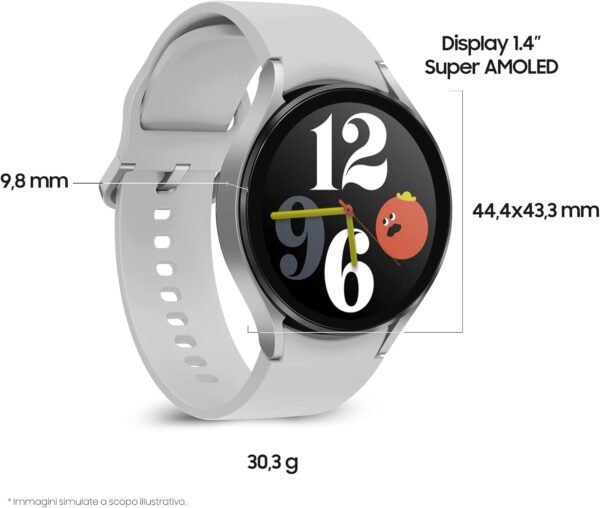 Samsung Electronics Galaxy Watch 4 44mm Smartwatch with ECG Monitor Tracker for Health Fitness Running Sleep Cycles GPS Fall Detection LTE US Version, (Silver) (Renewed)
