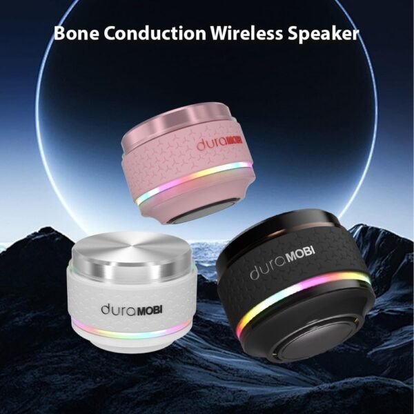 Wireless Mini BT Bone Conduction Speaker, Portable Sound Box, Magnetic Adsorption, RGB Color Light, IP54 Waterproof, Creative Portable Speaker Mini Size Music Player for Home Outdoor Travel