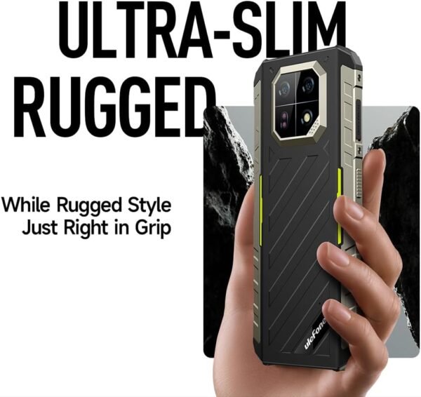 Ulefone Armor 22 Pro 256GB Unlocked Rugged Smartphone, MTK G96 Android 14 Cell Phone, 64MP+64MP Night Vision Camera, 6.58" FHD+, 6600mAh 33W, Dual SIM 4G Rugged Phone Unlocked, NFC GPS OTG FM, Black