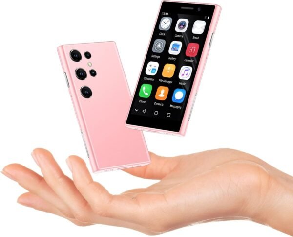 Mini Phone 3G Unlocked Small Smartphone with 2GB+16GB, 3.0" HD Touch Screen,Pocket Cellphone, Mini Phone for Kids, Best Gift for Kids - Pink