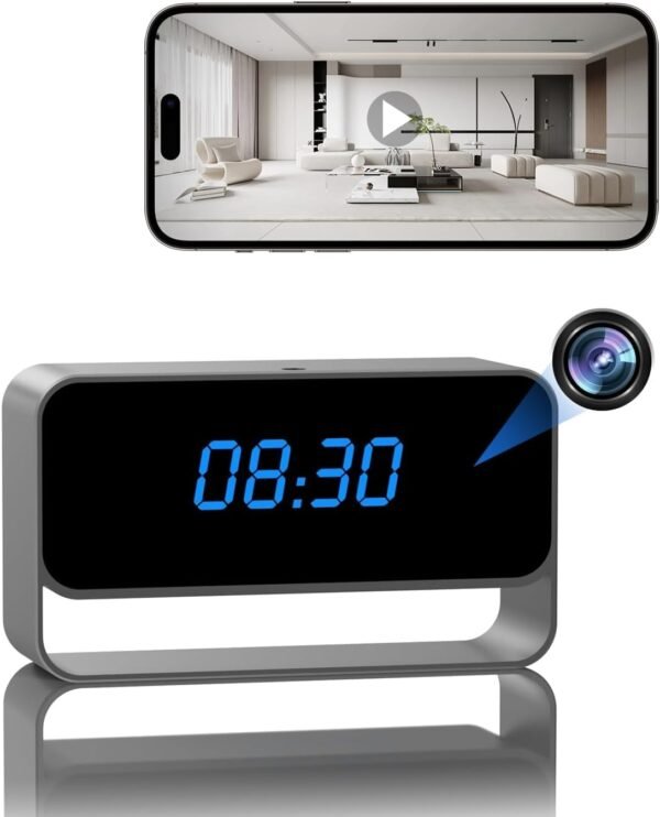 Clock Camera - Full HD 1080P Wireless Camera - WiFi Nanny Cam for Home Indoor Security - WiFi & Bluetooth Connection【Upgraded】