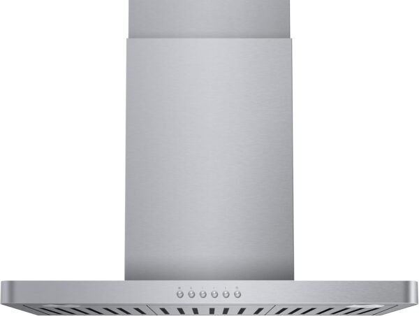 ONEEON 30" Range Hood - 900 CFM Stainless Steel Wall Mount Kitchen Exhaust with 4 Speed Fan, LED Lights, Push Button, Ultra-thin Body, Chimney Style Stove Vent Hood & Ducted Exhaust Vent