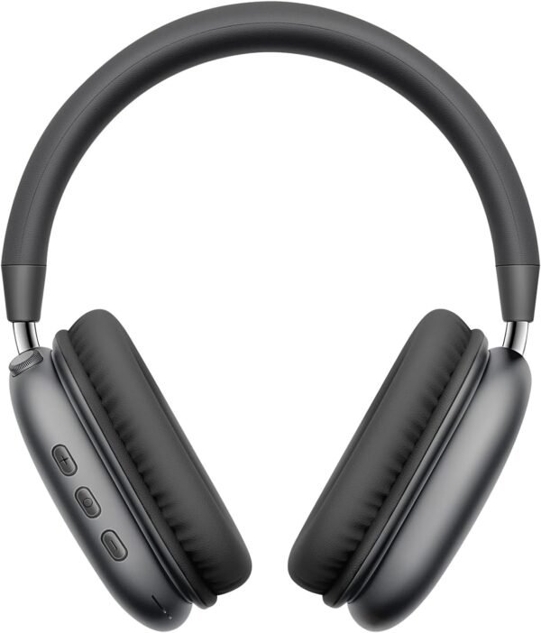 Wireless Headphones Over-Ear Bluetooth Adjustable 42 Hours of Listening Time Volume Control, Fitting in Gaming/Running/Sports Headphones for iPhone/Android/Samsung -Space Grey