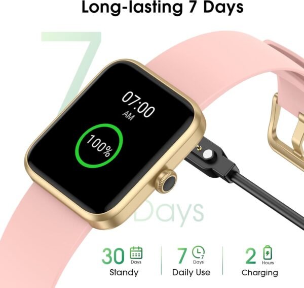 40mm Small Smart Watch for Women, 50 Meters Waterproof Sport Step Counter, Fitness Tracker Watch with Heart Rate Blood Oxygen Monitor, Alexa-Built in Smartwatch Pedometer Digital Watch