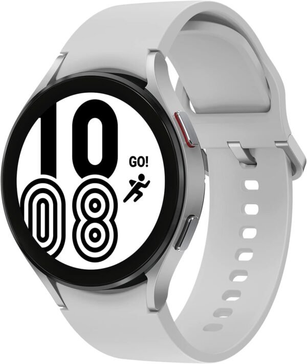 Samsung Electronics Galaxy Watch 4 44mm Smartwatch with ECG Monitor Tracker for Health Fitness Running Sleep Cycles GPS Fall Detection LTE US Version, (Silver) (Renewed)