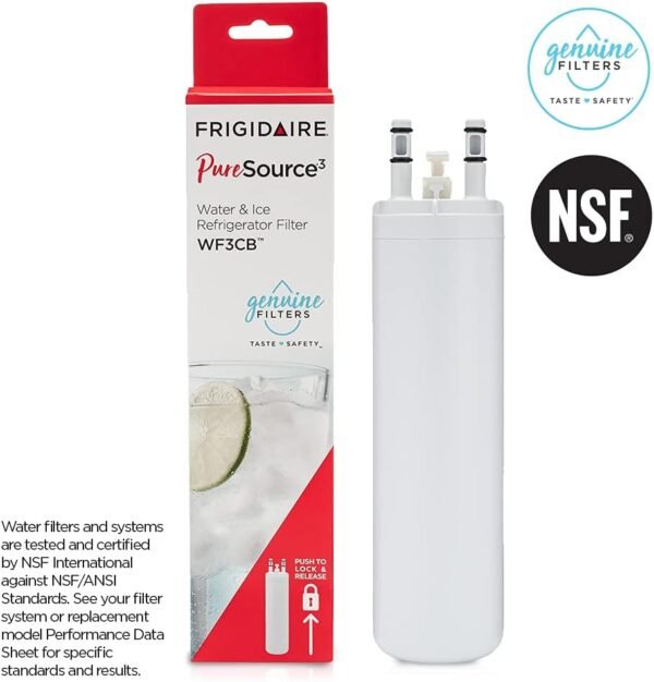 Frigidaire WF3CB Puresource3 Refrigerator Water Filter, White, 1 Count (Pack of 1)