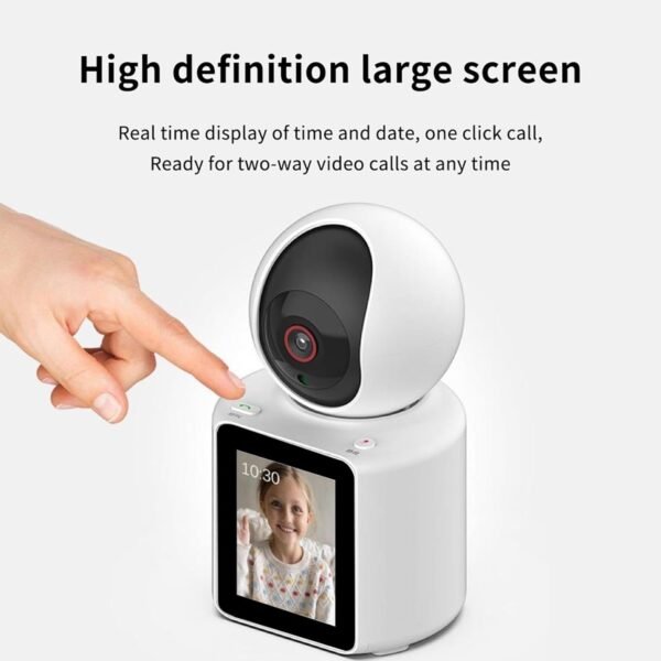 Two-Way Video Calling Camera with 2.8 inch HD Screen, 1080P Indoor Home Security Camera, Indoor Home Nanny Camera, Pet Camera, Dog Camera, Baby/Nanny Camera with Phone App
