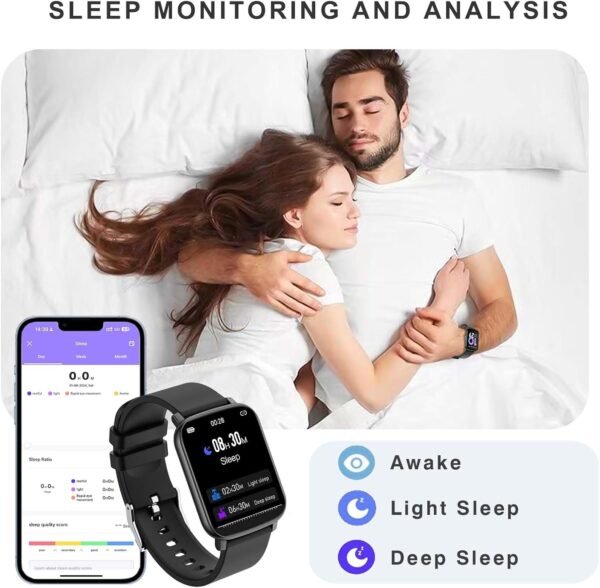 Smart Watches for Men, 1.65" Fitness Watch with 24/7 Heart Rate/Blood Pressure/Sleep Tracker, Activity & Fitness Tracker with Calories/Step Counter, Waterproof Smart Watch for Android iPhone