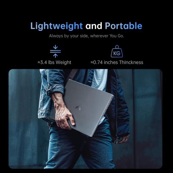2025 Laptop,15.6In Windows 11 Laptop Computer with Quad Core-12th Alder Lake N97(Up to 3.6GHz), 16GB DDR4 512GB Hard Drive for Business, School, Offic