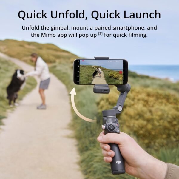 DJI Osmo Mobile 7P Gimbal Stabilizer for Smartphone 3-Axis Phone Gimbal Bundle with 2X Deco Essentials 3.5mm Clip-On Mini Lapel Microphone +LED Cordless Smartphone Ring Light + 2 Year Protection Pack