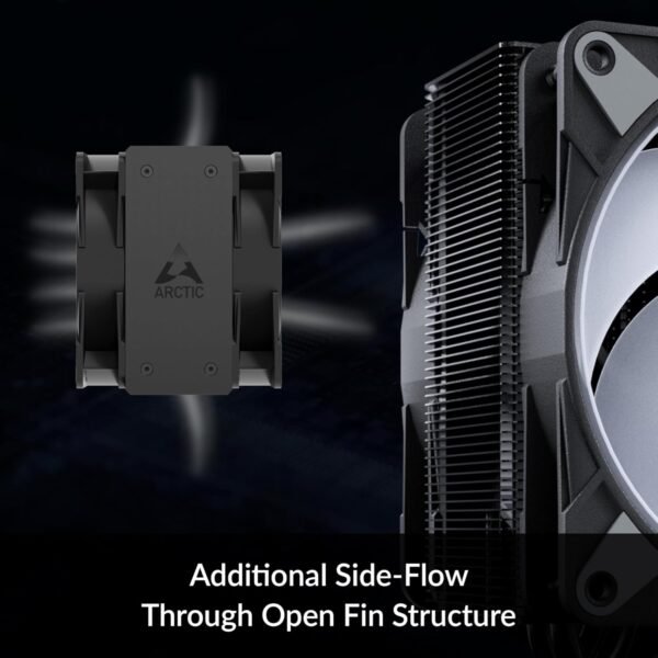 ARCTIC Freezer 36 A-RGB - Single-Tower CPU Cooler with Push-Pull, Two Pressure-optimised 120 mm P Fans and ARGB Lighting, Fluid Dynamic Bearing, 200–2000 RPM, 4 Heatpipes, incl. MX-6 Thermal Compound