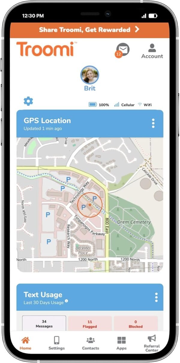 Kids Phone, Parental Controls, Live Dashboard w/Text and Image Transparency, GPS Tracking, Content Filtering. 10,000+ Apps, No Contract, Samsung A15 Smartphone (Typically $199.95)