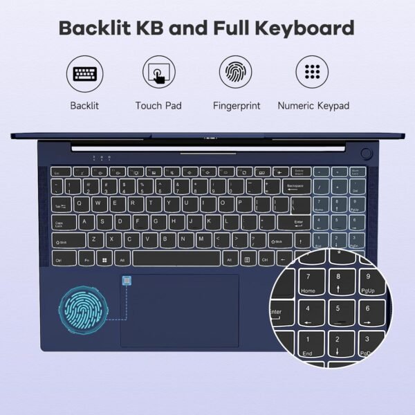 NIMO Laptop, 15.6 FHD-Laptop, 32GB RAM 2TB SSD, 6 Cores AMD Ryzen 5 6600H (Beat i5-12450H, Up to 4.5GHz), 100W Type-C 54Wh Battery WiFi 6 BT5.2 Backlit Keyboard Laptop for Working Student Business