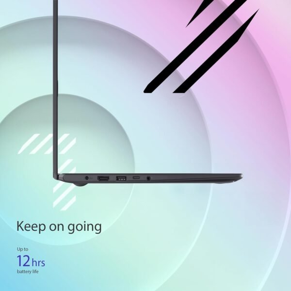 ASUS 15.6” Vivobook Go Slim Laptop, Intel Dual Core N4500, 4GB RAM, 128GB SSD, Windows 11, Star Black, L510KA-ES04