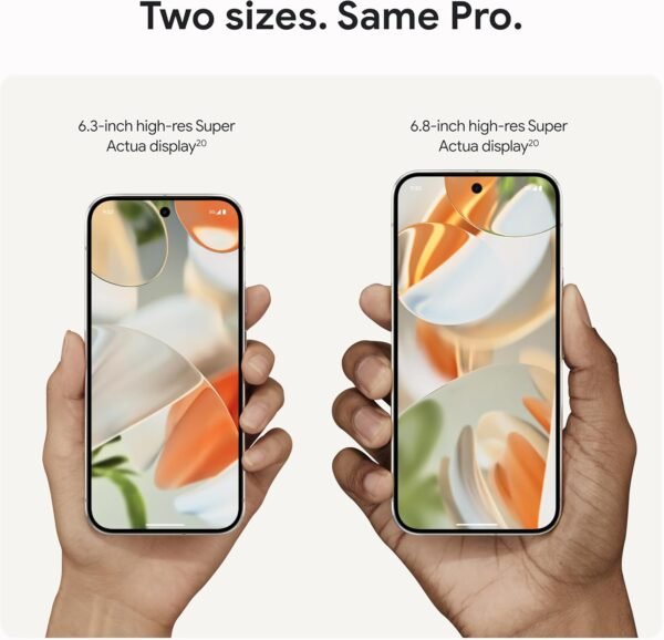 Google Pixel 9 Pro - Unlocked Android Smartphone with Gemini, Triple Rear Camera System, 24-Hour Battery, and 6.3" Super Actua Display - Hazel - 256 GB