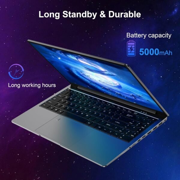 15.6" Laptop Computer - Quad-Core N95 Processor (Up to 3.4GHz) Laptop PC 16GB DDR4 512GB SSD, Students Business Laptop Support Touch ID,WiFi, BT4.2, HDMI, USB 3.0