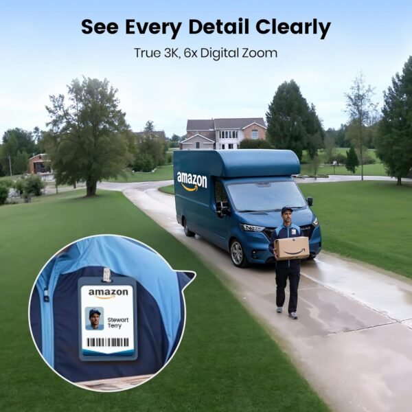 AOSU Security Cameras Wireless Outdoor - 3K/5MP Solar Powered 400-Lumen Floodlight Camera, 360° Pan/Tilt Surveillance, Night Vision, 2.4G WiFi Camera, Auto Tracking, AI Human/Vehicle/Pet Detection