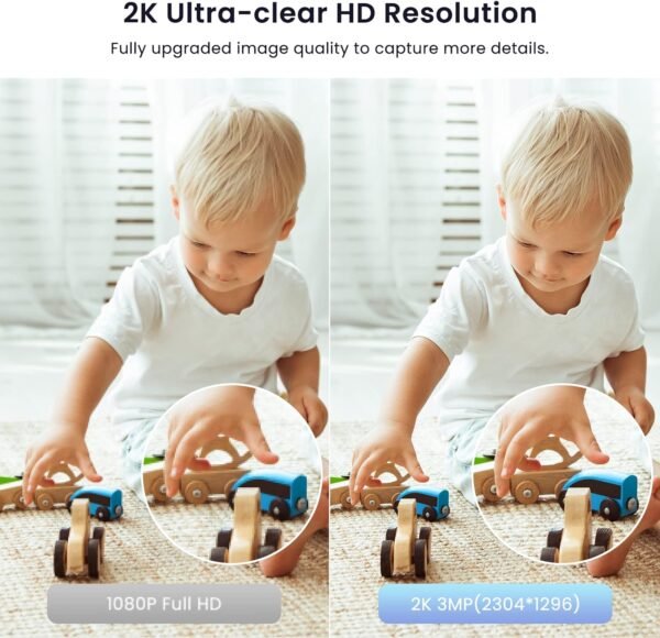 WiFi Camera 2K, Galayou Indoor Home Security Cameras for Baby/Elder/Dog/Pet Camera with Phone app,24/7 SD Card Storage,Works with Alexa & Google Home G7