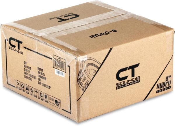 CT Sounds Hydro 8” Dual 4-Ohm 600-Watt Shallow Mount Car Subwoofer