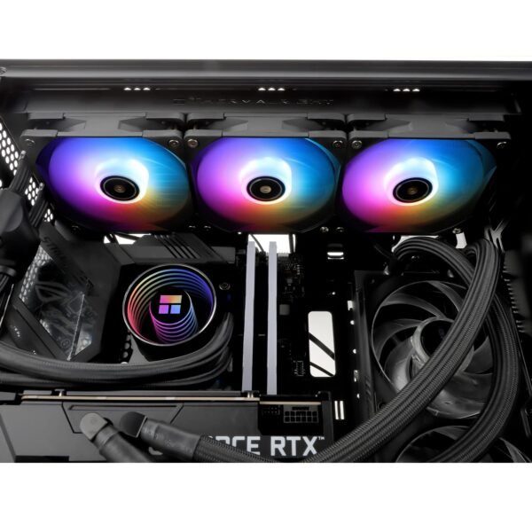 Thermalright Frozen Notte 360 Black ARGB V2 Water Cooling CPU Cooler, 360 Specification CPU Liquid Cooler,3 PWM Fans, S-FDB Bearings, Suitable for AMD:AM4/AM5, Intel LGA 1851/1700/115X/1200/2011