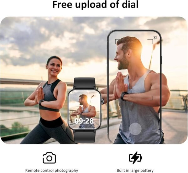 Fitness Tracker 2024 (Answer/Make Calls),Smart watch for Men Women,1.85'' Smartwatch with 24/7 Heart Rate and SpO2,SleepTracker,100+Sport,Pedometer,IP68 Waterproof Activity Trackers for Android iPhone