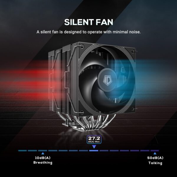 ID-COOLING FROZN A620 PRO SE - Blackout Dual-Tower Air CPU Cooler, 6×Ф6mm Heatpipes, Dual 120x120x25mm Quiet Fans, Intel LGA1700/1851/1200/115X; AMD AM4/AM5 (157mm in Height)