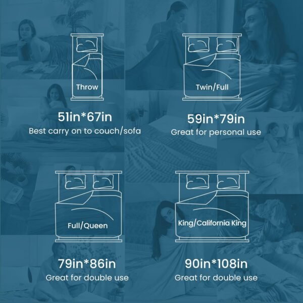 Elegear Revolutionary Cooling Blanket Queen Absorbs Heat to Keep Body Cool for Night Sweats, Arc-Chill3.0 Cool Fiber Q-Max>0.5 for Hot Sleepers, Lightweight Summer Cold Blankets for Sleeping 79“ x 86”