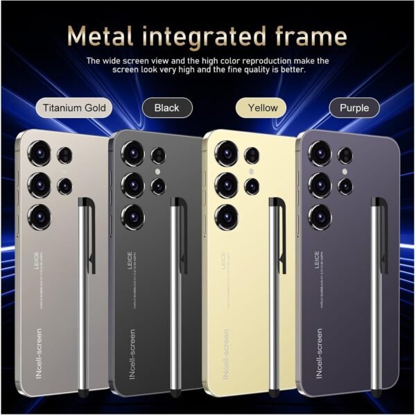 S24 Unlocked Phone 5G Cell Phone,Smartphone with Tool Pen, Android 13.0 Cell Phone 4GB+128GB with 64GB SD Card/Face ID/Fingerprint Lock/GPS (Gary)