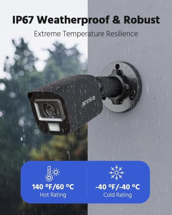 ANNKE 3K Lite Security Camera System Outdoor with AI Human/Vehicle Detection, 8CH H.265+ DVR and 8 x 1920TVL 2MP IP67 Home CCTV Cameras with Smart Dual Light, Color Night Vision, 1TB Hard Drive - E200