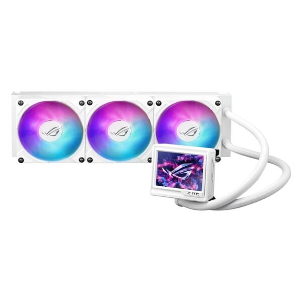 ASUS ROG RYUYJIN III 360 ARGB Extreme White Edition All-in-one AIO CPU Liquid Cooler, AMD Ryzen9000 & Intel Core Ultra Ready, Asetek Gen8 V2 Pump, high Airflow & Static Pressure Magnetic Fans