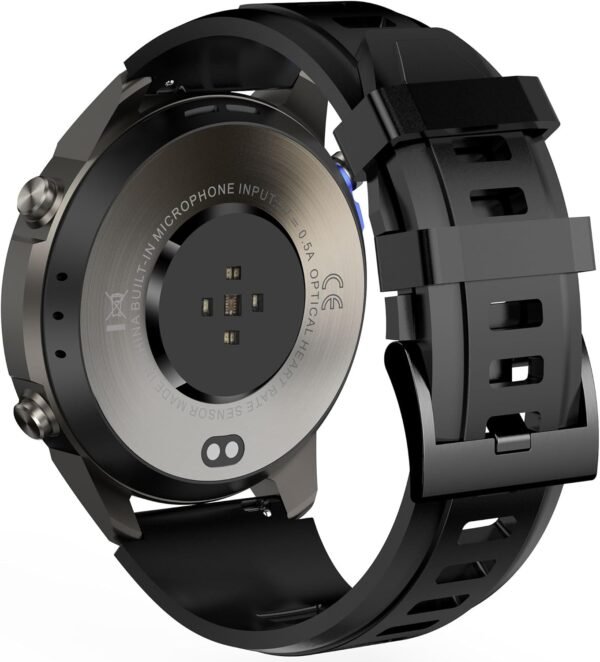 Military Smart Watch for Men GPS 6 Satellite Positioning Compass 164 Feet Water-Resistant for Swimming 500mAh Battery Make Answer Call Rugged Metal Body Smartwatch 1.43" AMOLED Always On Display Watch
