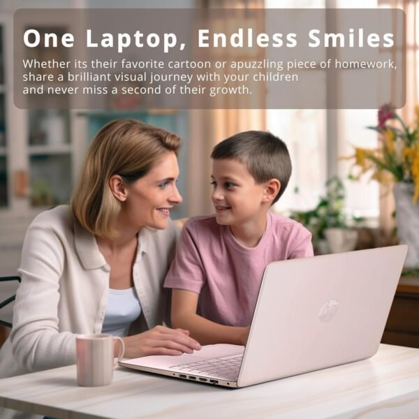 HP New 14" HD Ultra Light Thin Laptop, Quad-Core Intel Celeron Processor, 8GB RAM, 192GB (64GB eMMC+ 128GB Card), Wi-Fi, Upto 11 Hours, Windows 11 S + 1 Year Office 365+HubxcelAccessory, Pink