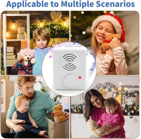 16 Minutes Voice Recorder for Stuffed Animals,Voice Box for Recordable Presents Button Sound Box for Crafters, Hobbyists, Stuffed Animals,School Presentations,Personalized Items,etc-White-2P