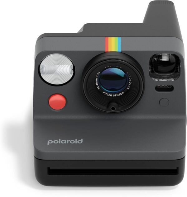 Polaroid Now 3rd Generation I-Type Instant Camera + Film Bundle - Now Black Camera + 16 Color Photos (6560)